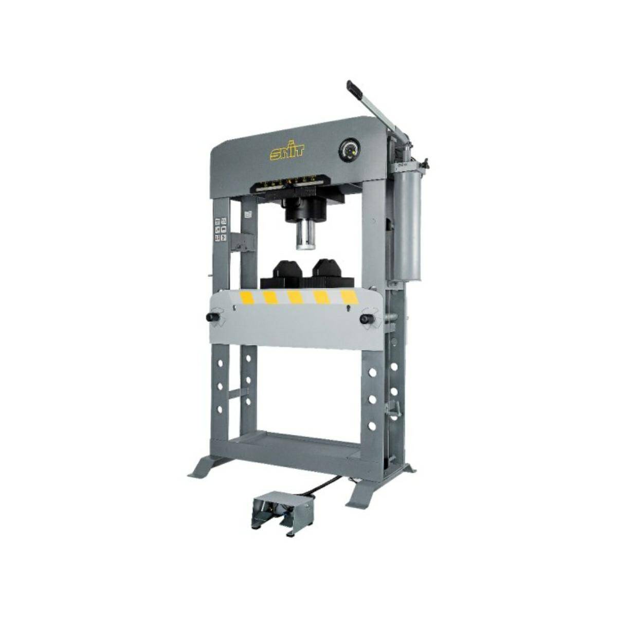 Workshop press Snit SP-100EAM 100T | manual+pneumatic operation | sliding cylinder