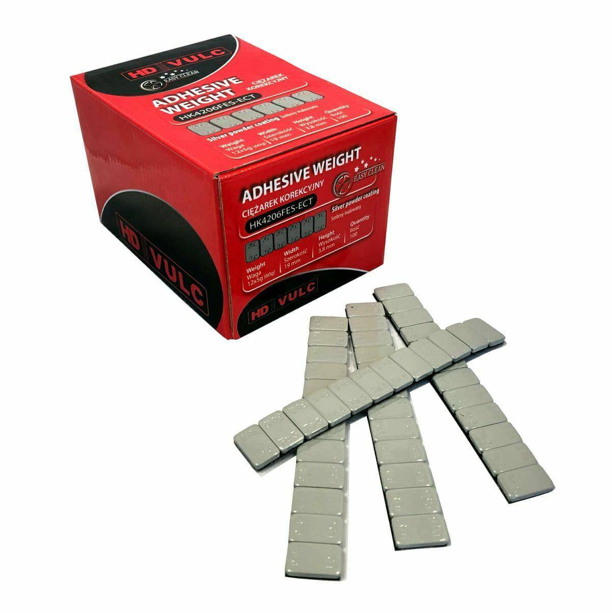 Adhesive weight HD Vulc EASY CLEAN Type 4206 (Fe) - gray 60g 12x5g | pack of 100 (HK4206FES-ECT)