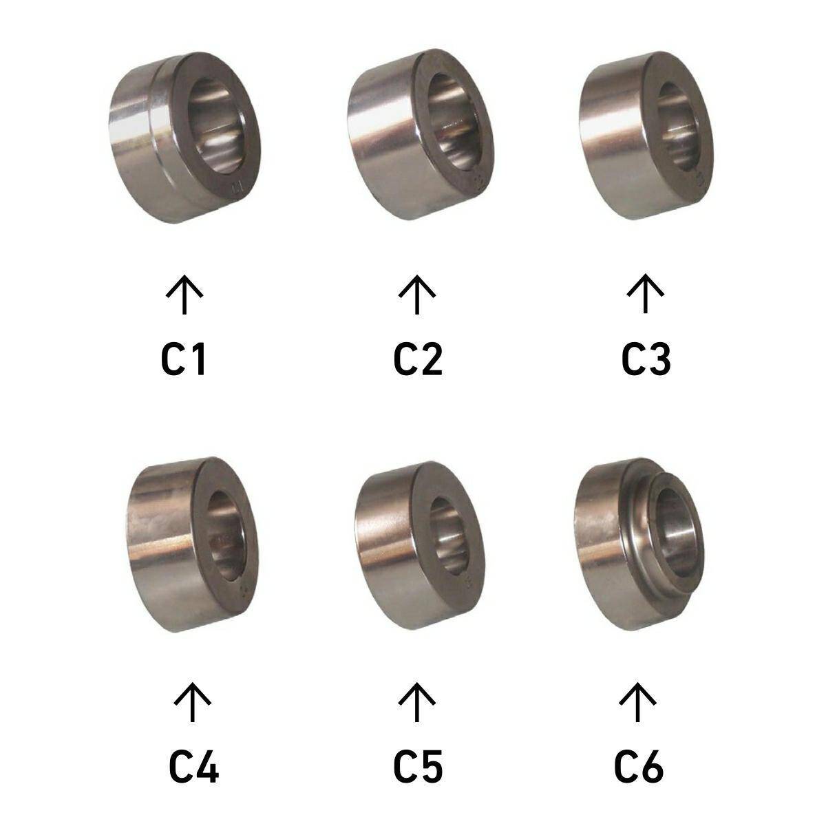 Zestaw tulei centrujących Femas SBC 40mm 6 sztuk | średnice 56 - 72,5 mm