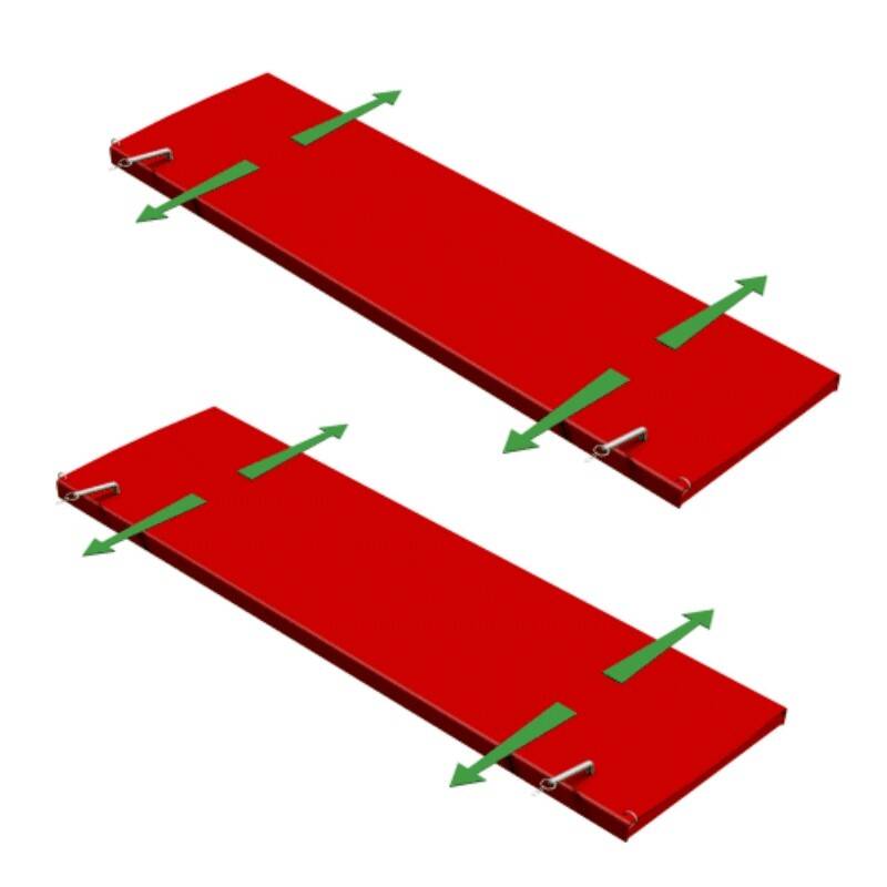 Rear Slipping Plates Set 1250x360x40 Fasep 3M415.2