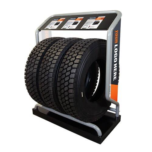 Tyre display rack for truck tyres