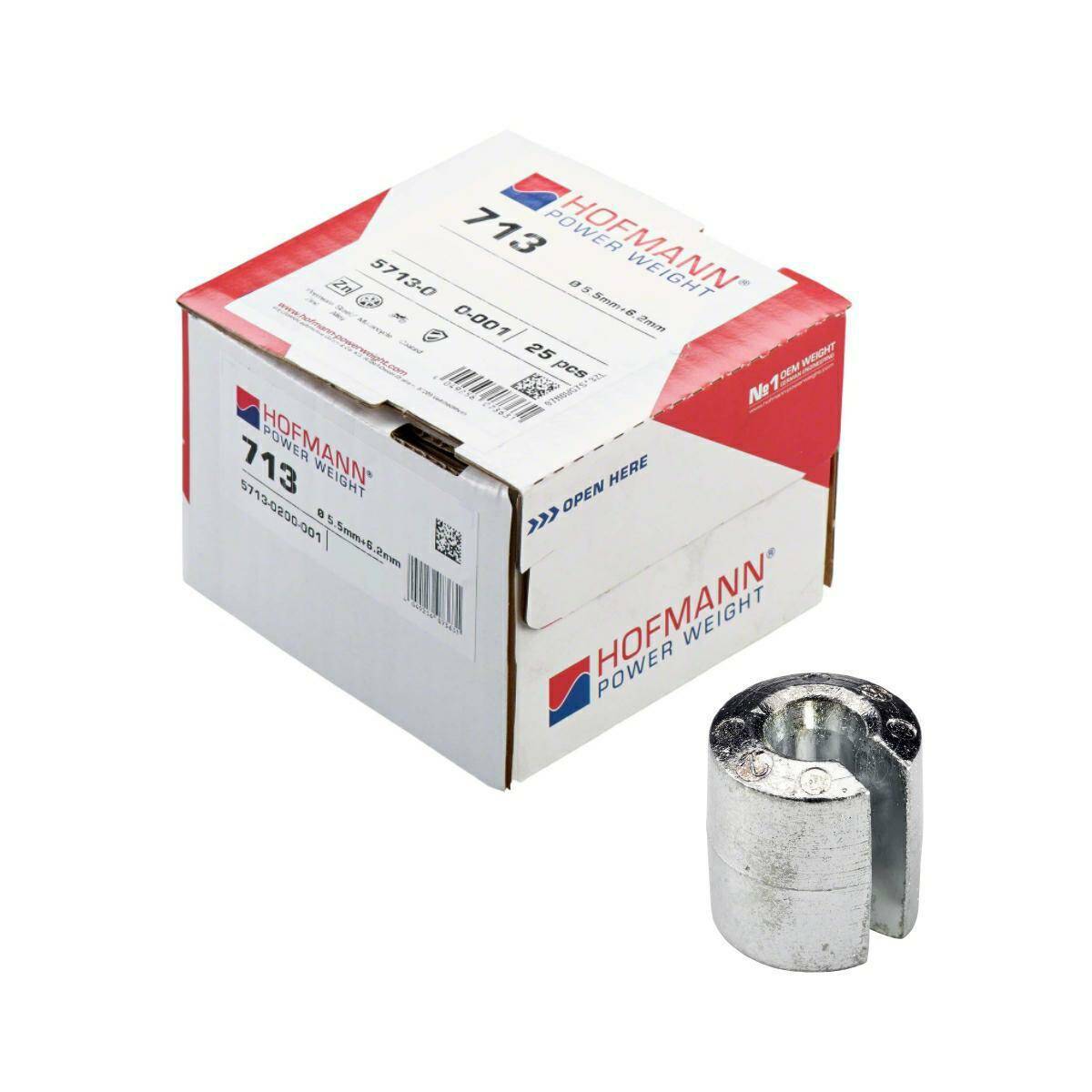 Motorcycle Zinc Spoke Weight Hofmann Type 713 (Zn) 20g - Pack of 25 (H713-020)