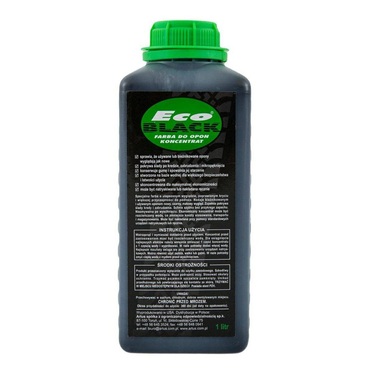 Tire paint Eco Black 1L - concentrate 1:1 (NA-0101)