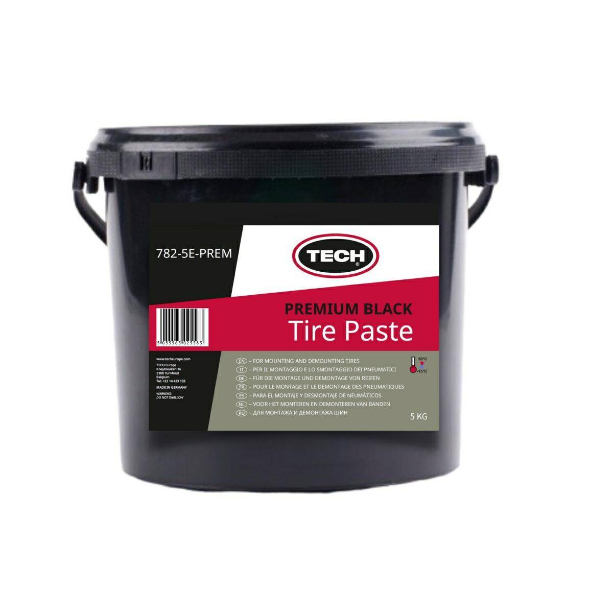 Tire mounting paste Tech PREMIUM black 5kg (T-782-5E-PREM)