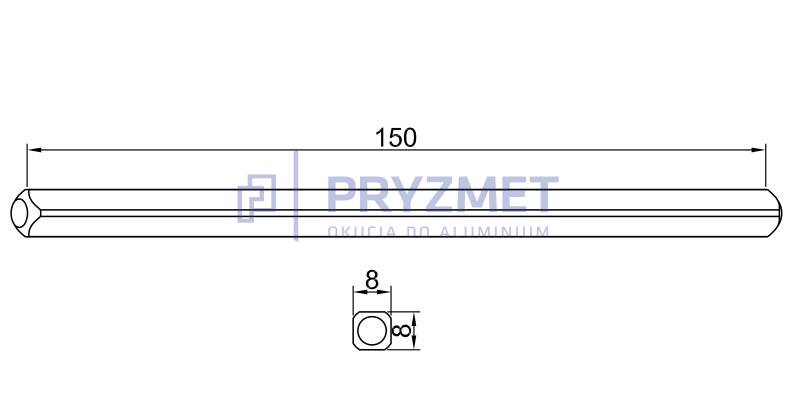 F2101A trzpień klamki 150 mm (Zdjęcie 2)