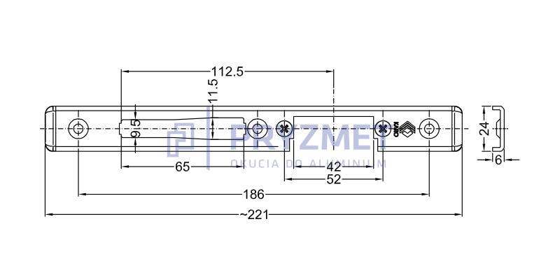 Zaczep ROMB elektro.symetr. E2-C6 Prawy (Zdjęcie 2)