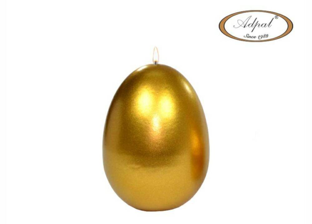 Świeca jajko 140/100 mm Classic Easter Metalik Miodowa