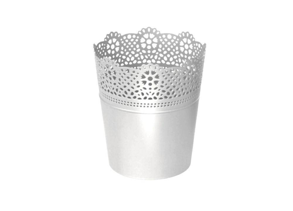 Doniczka 11,5 cm LACE DLAC115 Biała