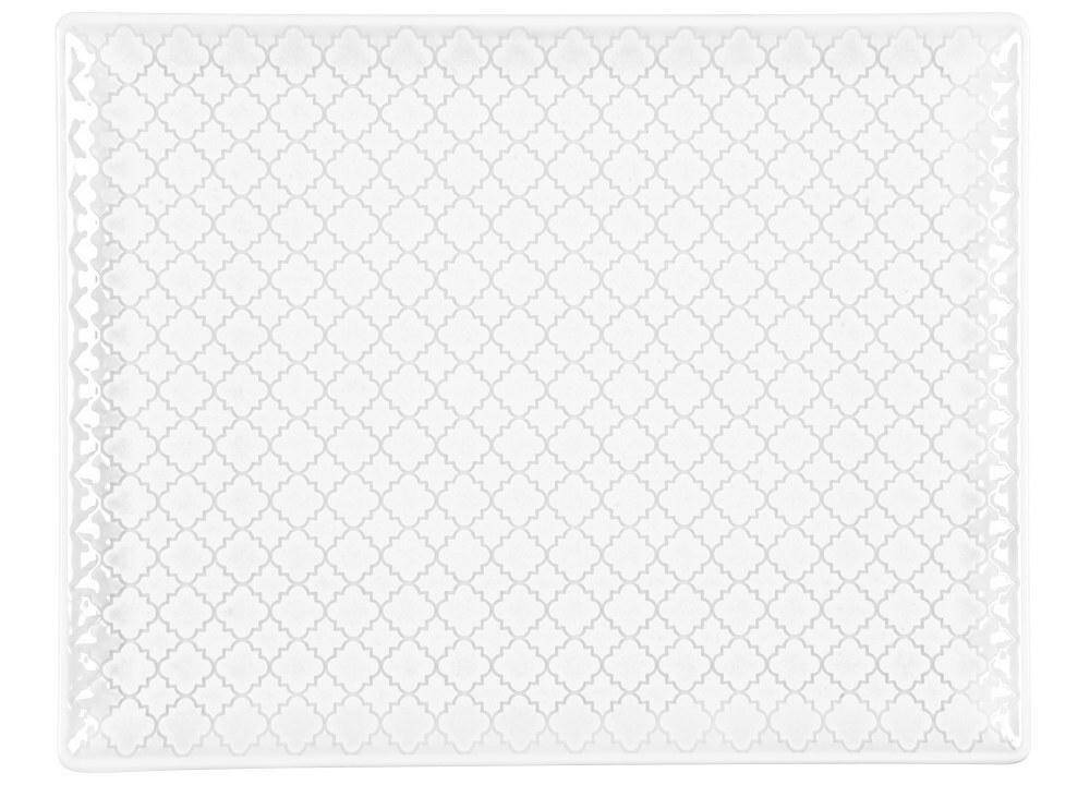 Półmisek prostokątny 24 x 13 cm MARRAKESZ Biały Lubiana