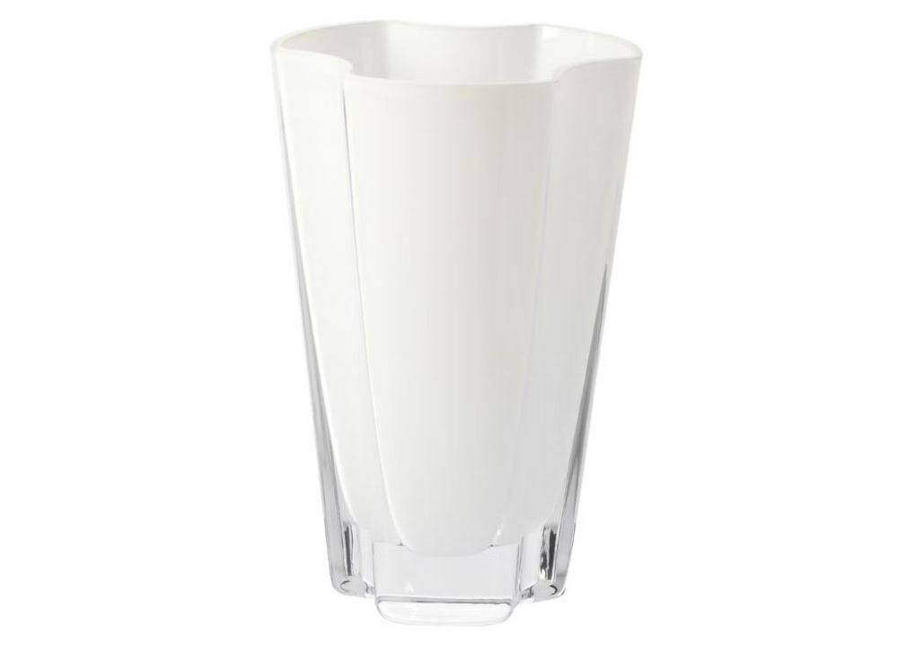 Wazon 22,5 cm koniczyna FWAC908 biały Krosno Glass