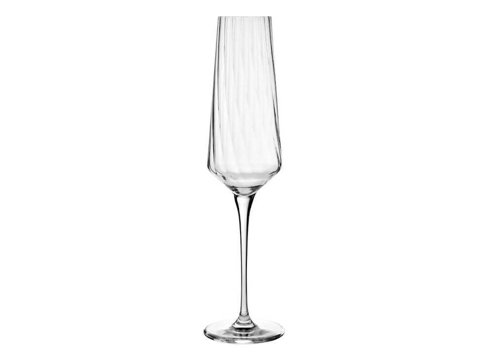 Kieliszki do szampana 180 ml komplet 4 sztuki optyk Avant-Garde LUMI Krosno Glass