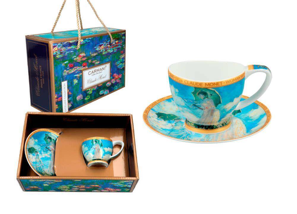 Filiżanka 100 ml Big Vanessa Monet Kobieta z Parasolem Carmani 045-1050