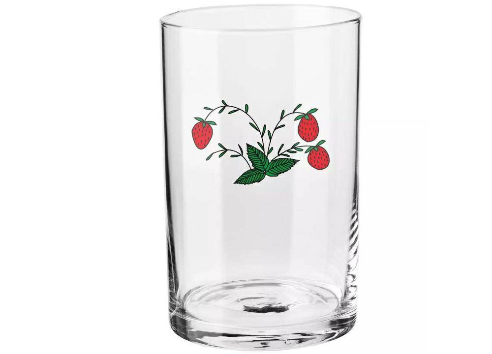 Szklanki do napojów-herbaty 250 ml komplet 6 sztuk POZIOMKA PRL Krosno Glass