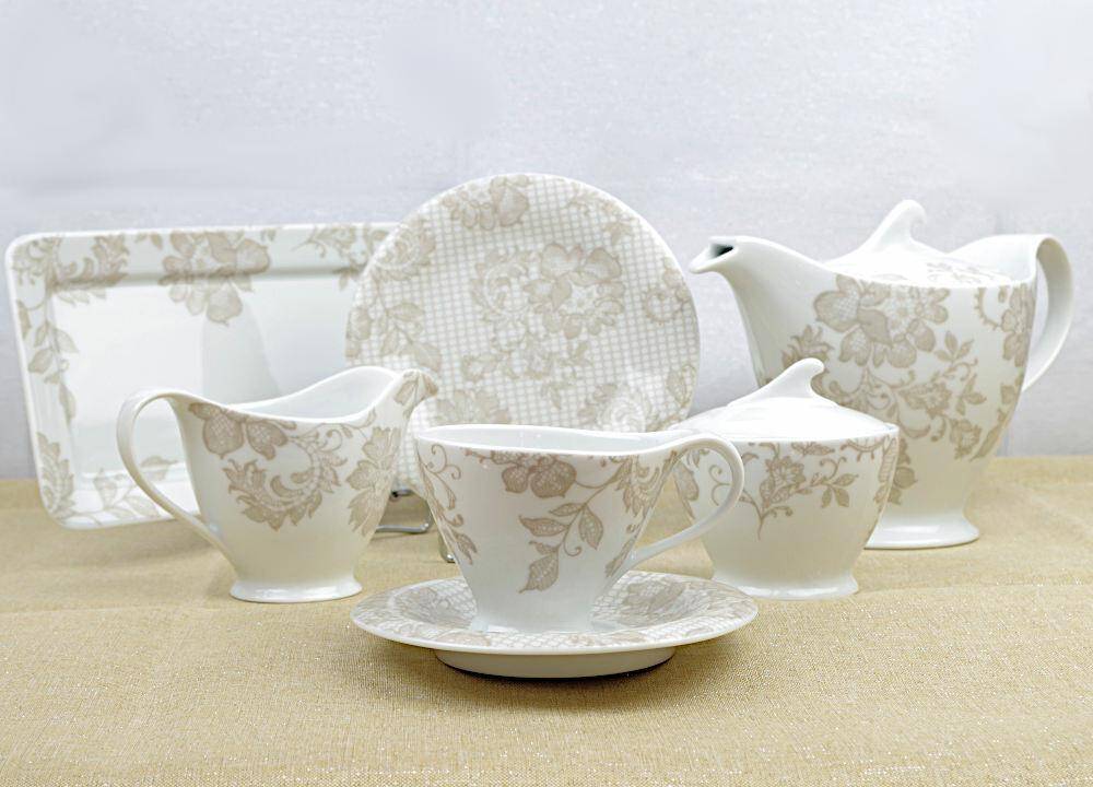 Garnitur do herbaty dla 12 osób 28-elementowy GLAMOUR 0915