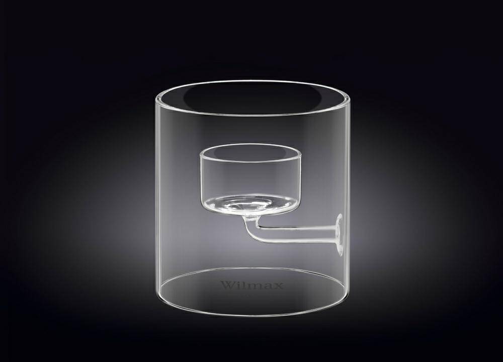 Świecznik 9 cm szklany na jedną świącę Thermo Glass Wilmax