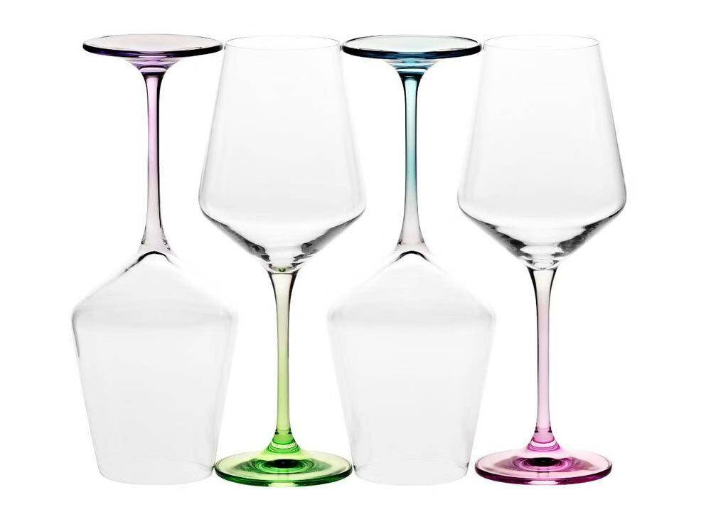 Komplet 4 Kieliszków do wina 450ml kolorowe Avant-Garde DECO Krosno Glass