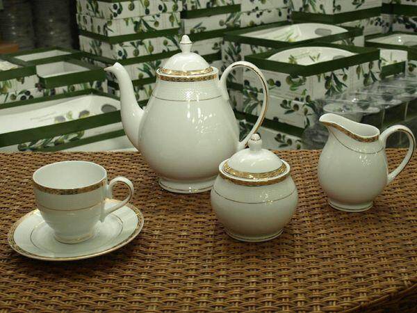 Garnitur do herbaty dla 12 osób, 27 elementowy CARDIF GOLD 0724 R815