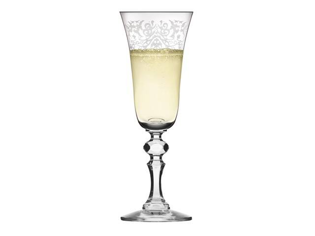 Kieliszki do szampana flute 150 ml 6030 KRISTA DECO komplet 6 sztuk Krosno Glass