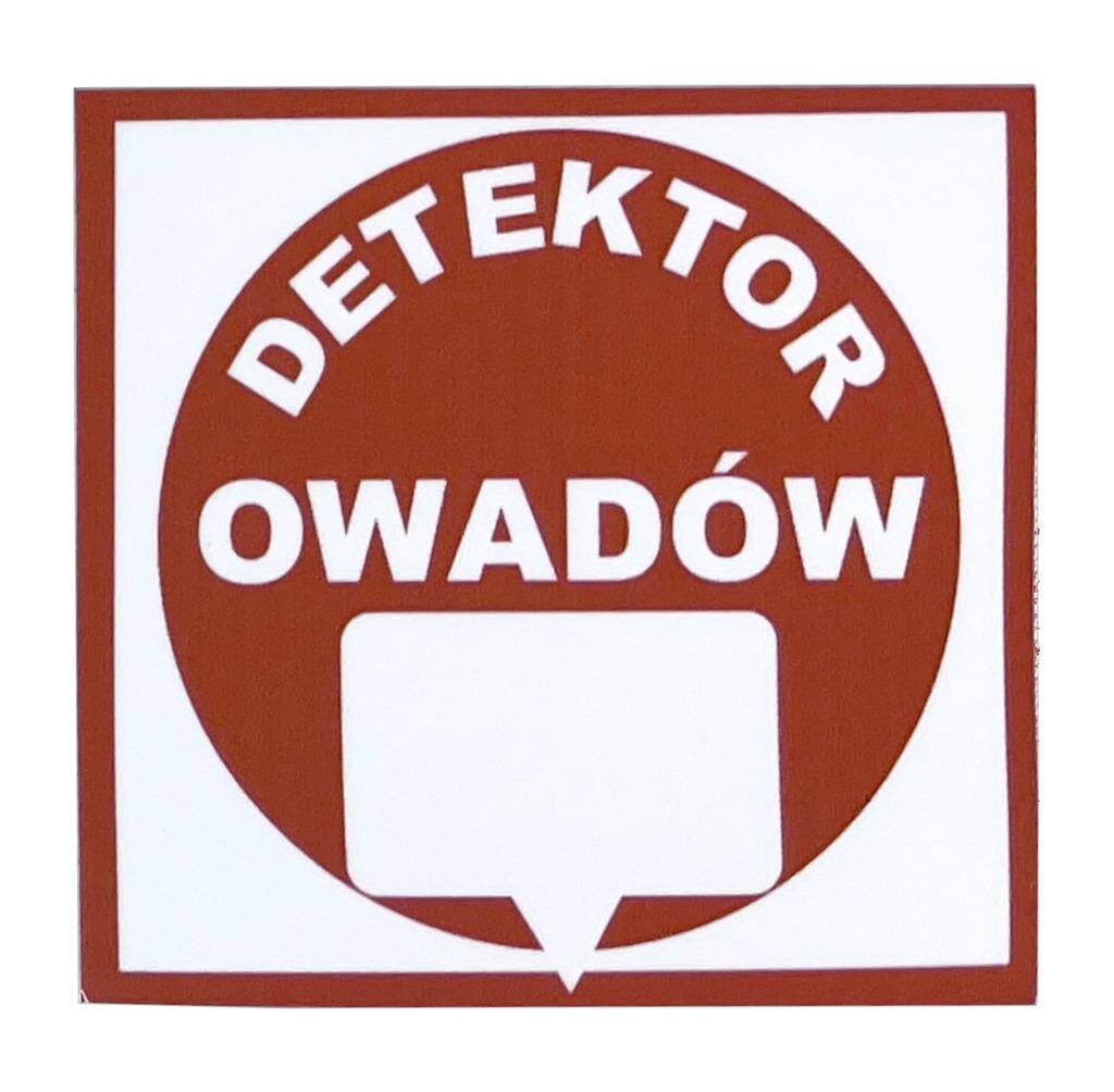 Naklejka na ścianę nad detektor