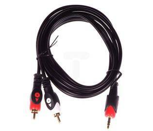 KABEL MINI JACK 2X CHINCH M/M 2M