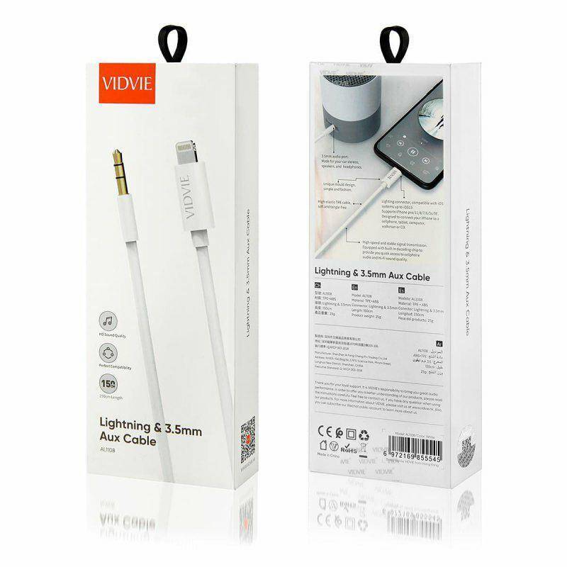 KABEL VIDVIE AL1108 AUX / IPHONE 1,5M