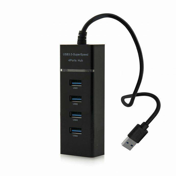 ADAPTER HUB 4XUSB 3.0 CZARNY