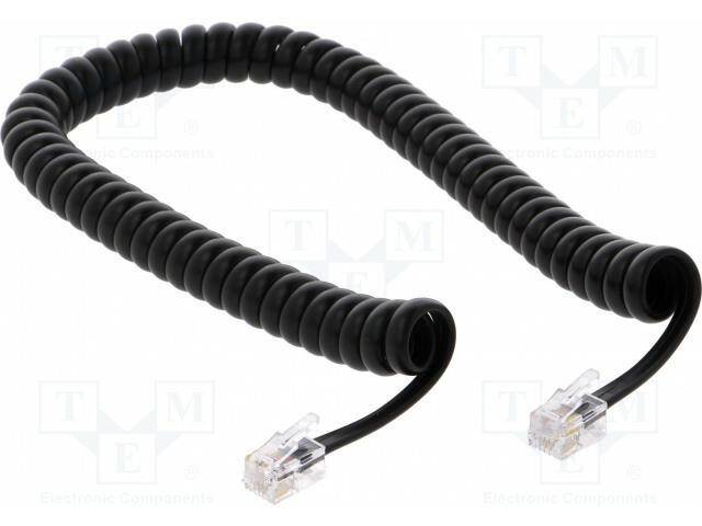 KABEL SPIRALNY TELEFONICZNY RJ10/4P4C/2M