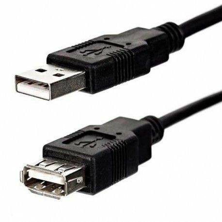 KABEL PRZEDŁUŻACZ USB CZARNY AM-AFN