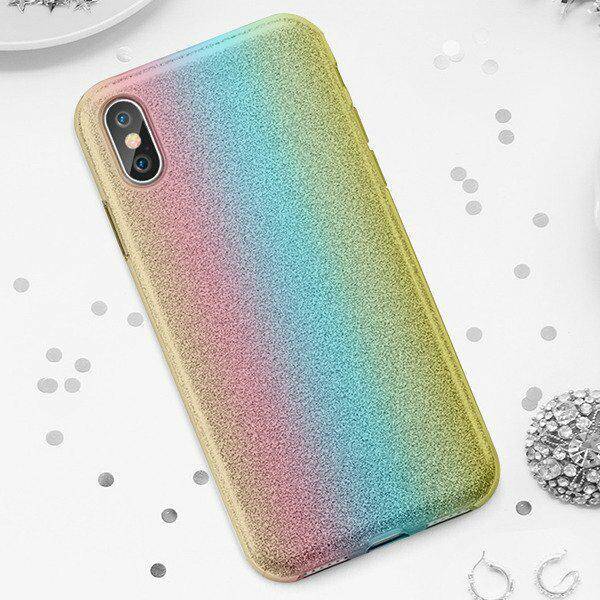 GLITTER HUA P9 LITE MINI TĘCZOWY