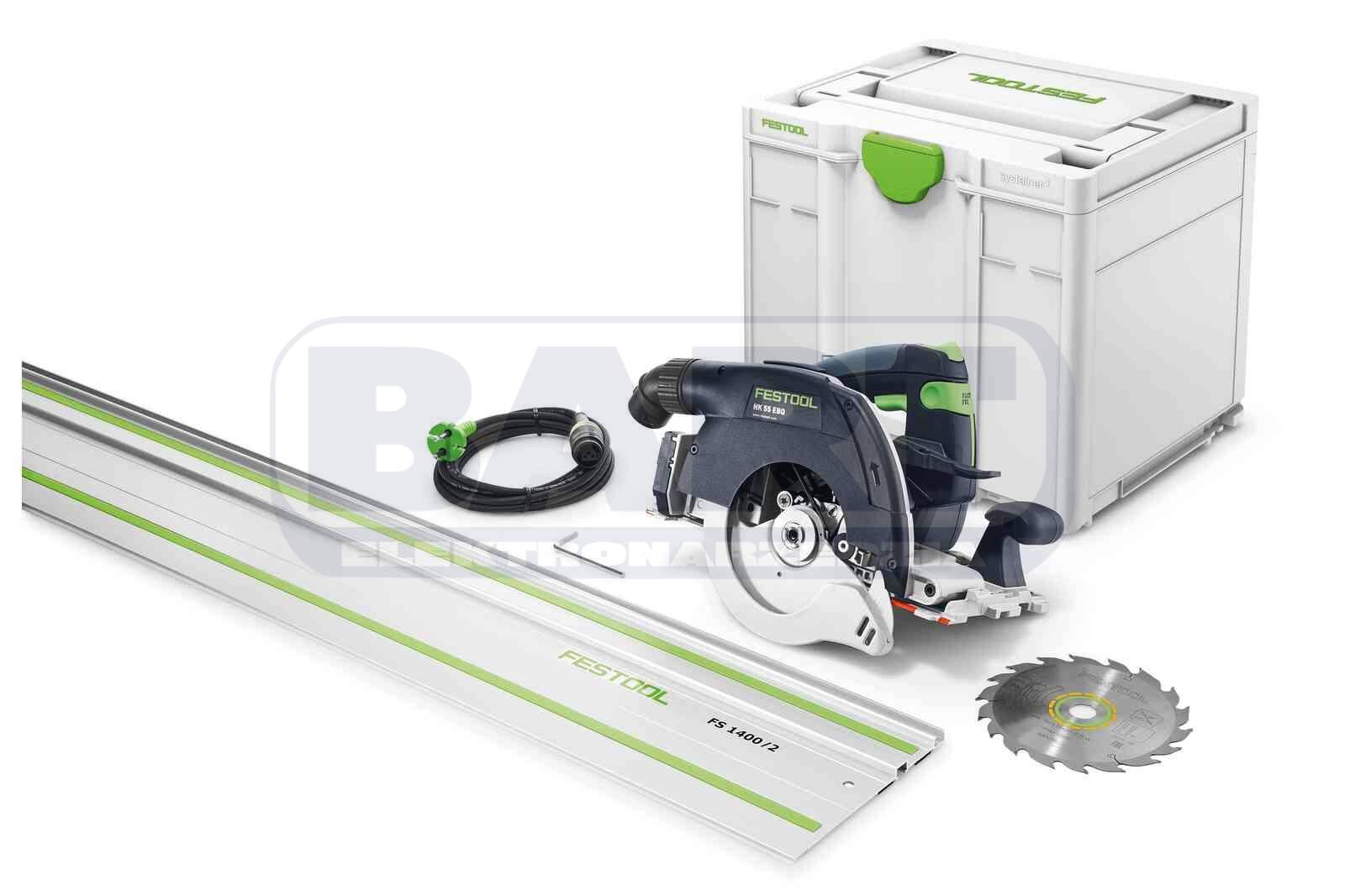 FESTOOL Ręczna pilarka tarczowa HK 55 EBQ-Plus-FS + szyna 1,4m