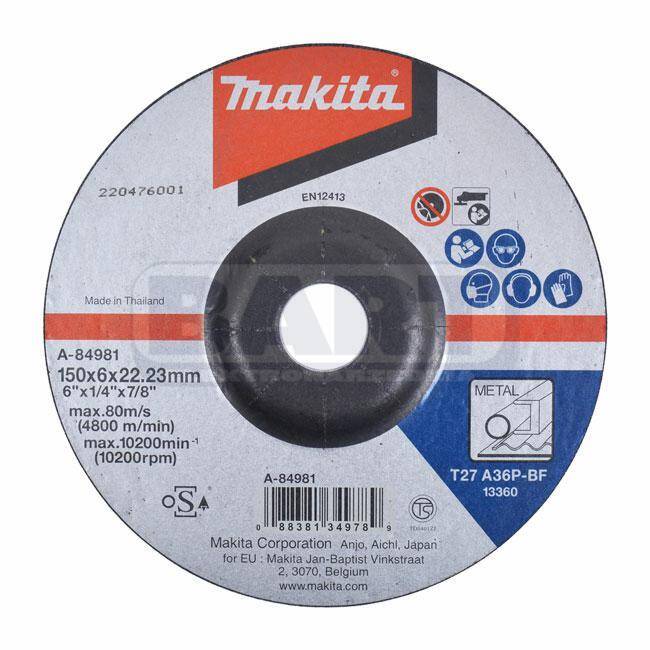 MAKITA Tarcza szlifierska do metalu 150x6mm A36P A-84981