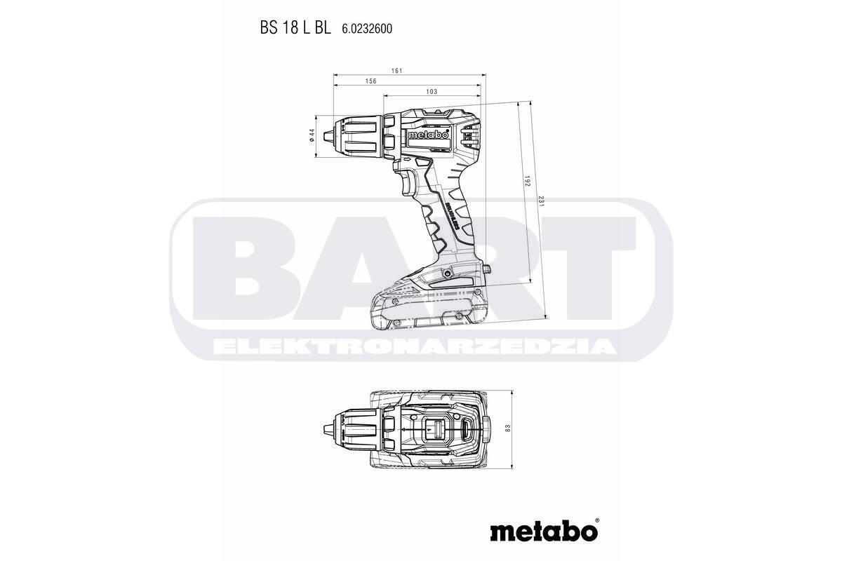 METABO Wiertarko-wkrętarka 18V BS 18 L BL 602326500 (Zdjęcie 4)