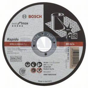 Bosch tarcza tnąca prosta Best for Inox – Rapido Long Life 125x22,2x1mm (Photo 1)