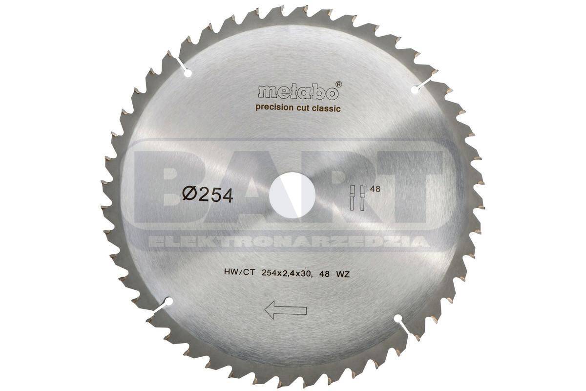 METABO Piła tarczowa „precision cut wood – classic”, 305x30, Z56 WZ 5° ujemny
