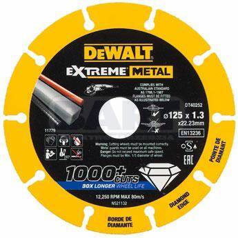 DeWALT Tarcza diamentowa do metalu Extreme 125x22,23x1,3mm DT40252-QZ