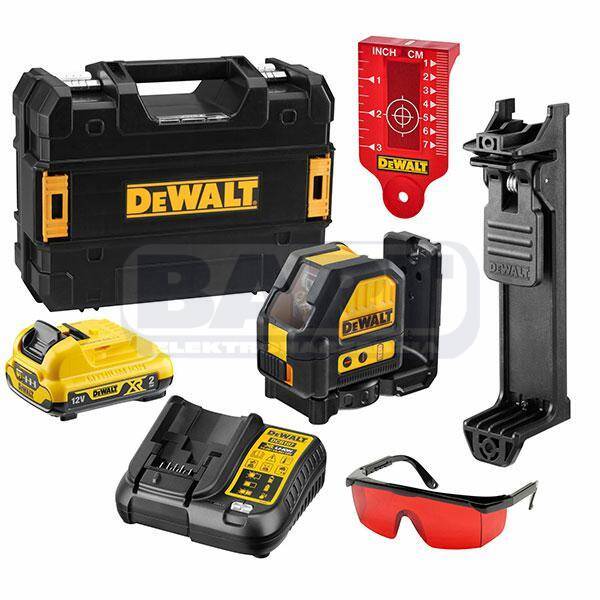 DeWALT Laser krzyżowy czerwony 12V XR 1x2Ah DCE088D1R-QW
