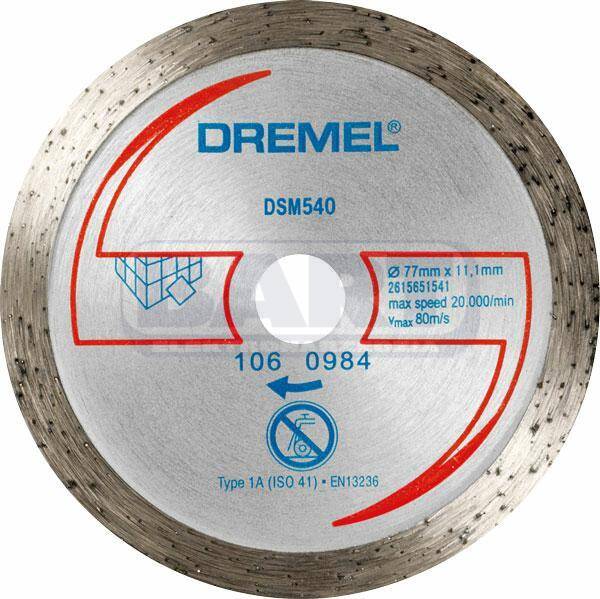 DREMEL® diamentowa tarcza tnąca do płytek DSM540 do DSM20