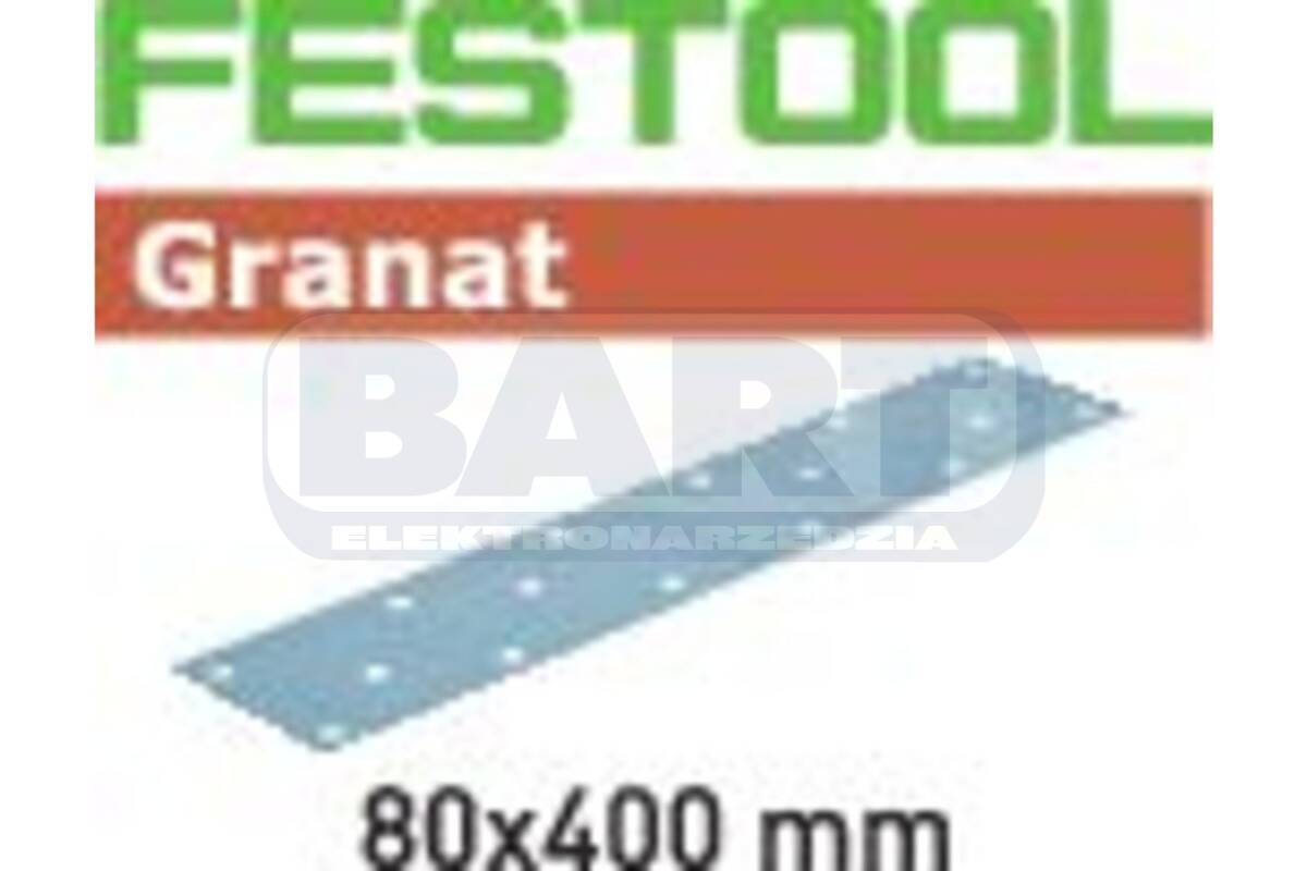 FESTOOL Arkusze ścierne Granat STF 80x400 P180 GR/50 (Zdjęcie 1)