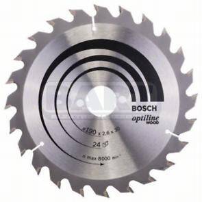 BOSCH Tarcza pilarska Optiline Wood 190 x 30 x 2,6 mm, 24z