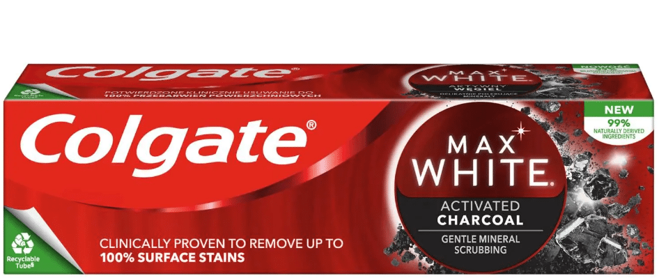 Colgate Max White Charcoal pasta do