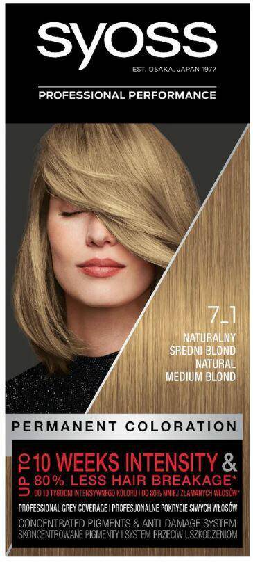 Syoss 7-1 Naturalny Średni Blond farba