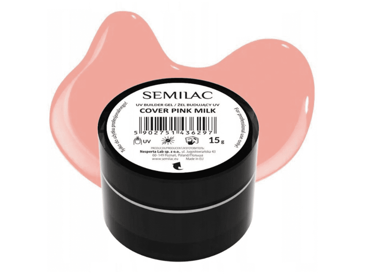 Semilac Builder Gel Cover Pink Milk 15g
