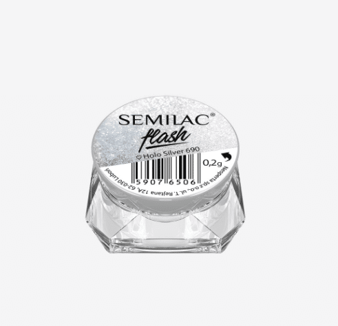 Semilac Flash 690 Holo Silver 0,2g
