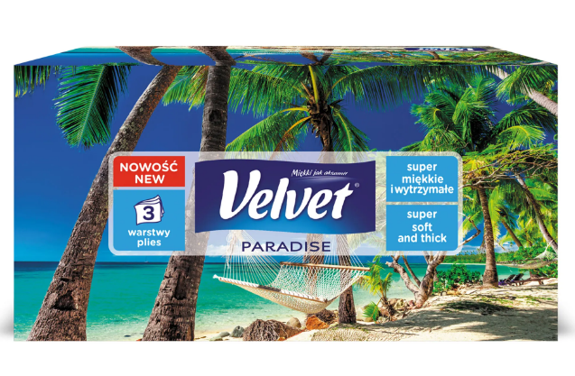 Velvet chusteczki Paradise Box 120szt