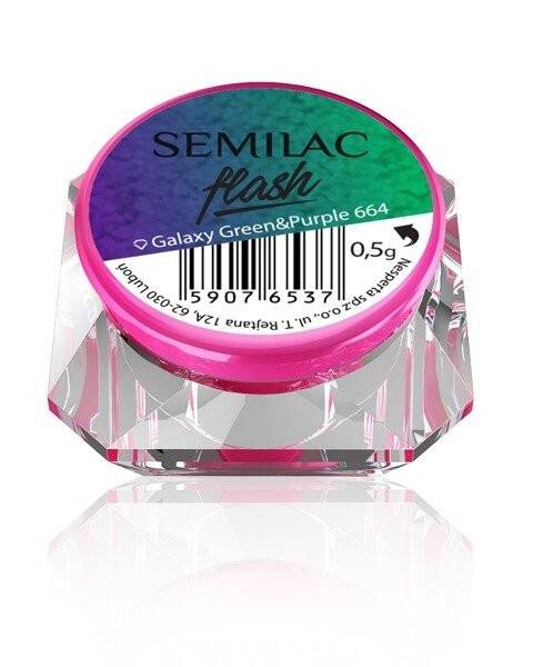 Semilac Flash Galaxy 664 Green Purple