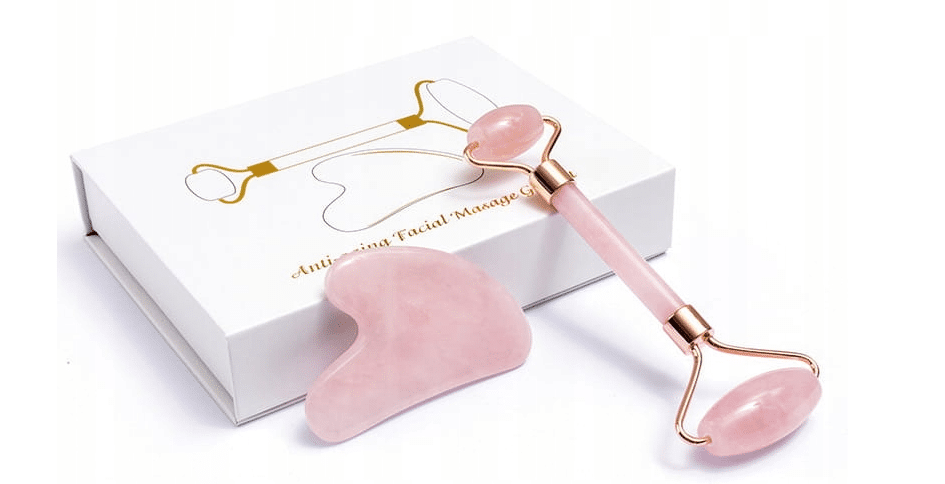 WoowYou Zestaw do masażu Roller+Gua Sha