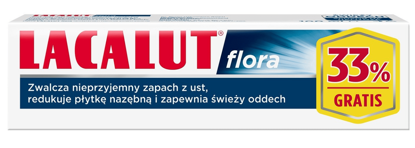 Lacalut Flora pasta do zębów 75ml + 33%