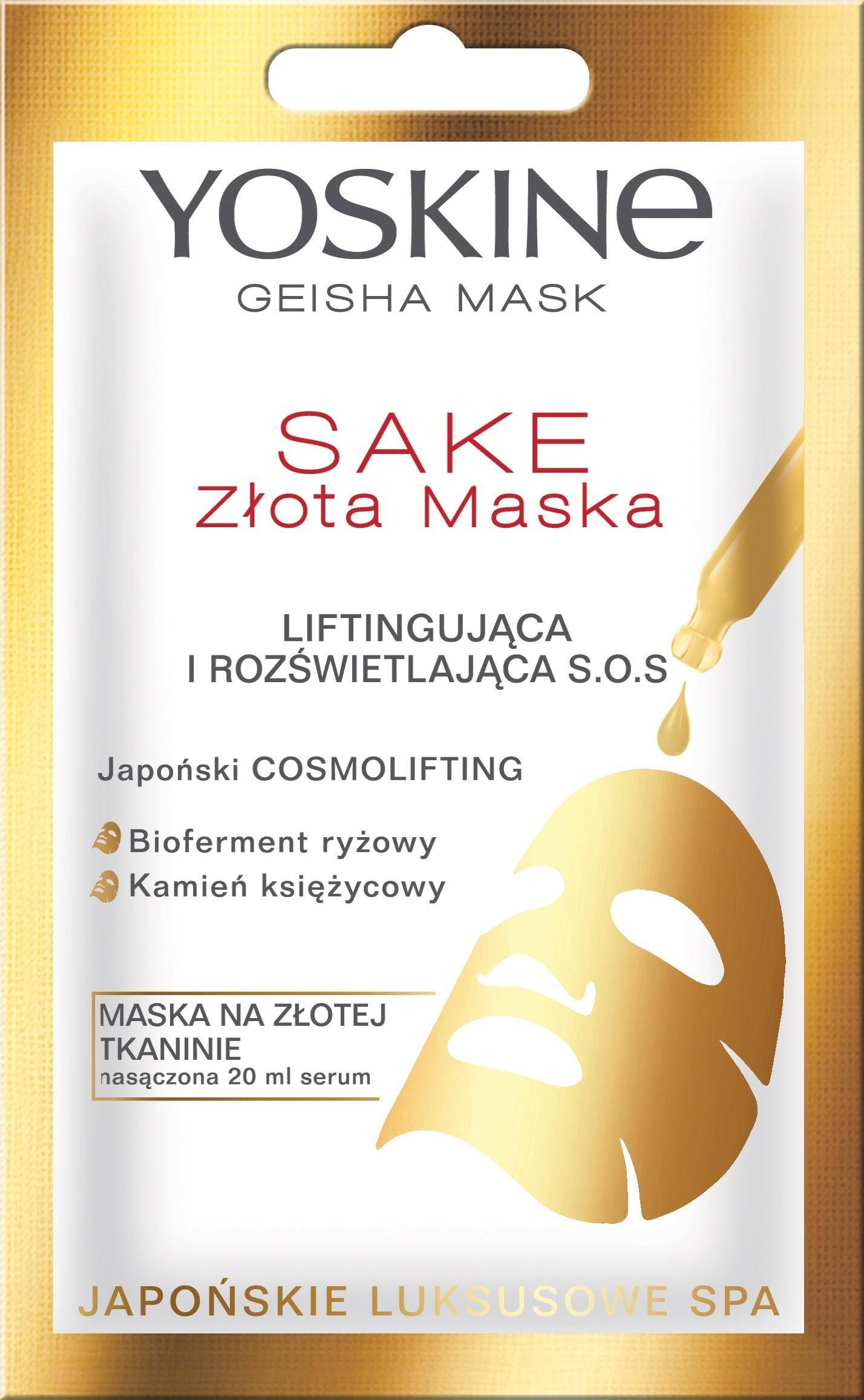 Yoskine Sake Złota maska 20ml