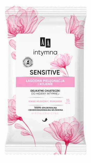 AA Intymna chusteczki Sensitive 15szt