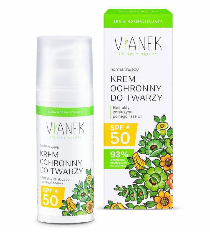 Vianek normalizujący krem SPF50 50ml